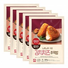 햇반쿡반 김치치즈주먹밥 500gx5개, 500g, 5개