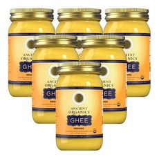 정제 버터 무염 Ancient Organics Ghee 473ml 6팩, 6개