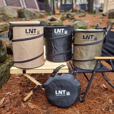LNT 캠핑 팝업 쓰레기통 접이식 휴지통 폴딩 바스켓 트래쉬백 3종, LNT 팝업 블랙