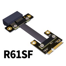 PCIe 라이저 1x 미니 절반 mPCIe PCI-E x1 어댑터 팔꿈치 디자인 Gen3.0 케이블 8Gbps 와이파이 원격 제어 네트워크 카드 확장, [03] 5cm, [01] R61SF, 1개