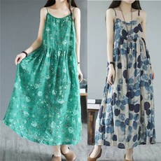 민소매린넨원피스