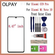 Xiaomi Mi CC9 Pro CC9Pro Xiaomi Mi Note 10 전면 유리 외부 유리 커버 패?, 상세내용참조, 상세내용참조
