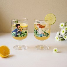 아티쉬 신혼부부 집들이선물 고블렛잔 와인잔 예쁜 홈카페 유리컵, 1세트, 너를 만나러 가는 길