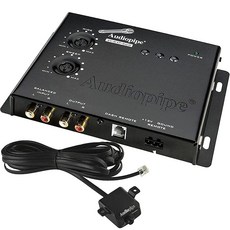 AudioPipe XV-BXP-SUB 15V 자동차 오디오 시스템 디지털 사운드 이퀄라이저 에피센터 인핸서 복원 신호 프로세서 베이스 부스터 원격 손잡이 포함 블랙