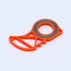 Keyspinger 키체인 열쇠고리 스피너 키링, Keyrambit 2.0, 주황, 1개
