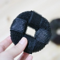 똥머리 올림머리 도넛머리 당고머리 빵머리 헤어악세사리, 블랙