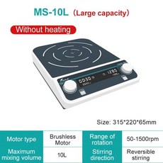 자석교반기 JOANLAB 멀티 스테이션 자기 교반기 핫 플레이트 디지털 디스플레이 실험실 가열 4 6, MS-10L, EU 플러그, 05 MS-10L_01 EU 플러그, 1개