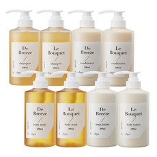 먼스앤데이즈 풀바디 세트 500ml x8개(샴푸2개+컨디셔너2개+워시2개+로션2개), 디 브리즈(워시2+로션2+샴푸2+컨디셔너2, 1개