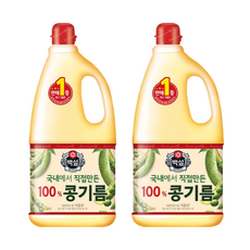 백설 콩기름, 1.8L, 2개