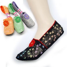 양말나라 [3족세트] 봄꽃 덧신 화려한 꽃덧신 3켤레 /지도리 미끄럼방지 여성 덧신 boatsocks ped socks sox footcover