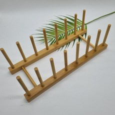 원목거치 접시정리대 대나무받침 그릇선반 꽂이대