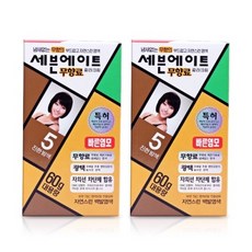 동성제약 세븐에이트 무향료 칼라크림 2개 SET, 5호 진한 밤색*2