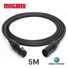 MOGAMI 2534 XLR + XLR 모가미 뉴트릭 골드 마이크 케이블 5M