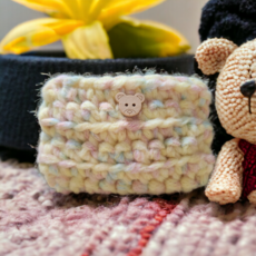 미니베어 오통통 핸드메이드 뜨개지갑 카드지갑 완제품