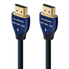 오디오퀘스트 2.25m 블루베리 18 2.1 HDMI 케이블 4K 8K 울트라 HD 벽 내 정격 고속 18Gbps HDR eARC, 1/5 metros