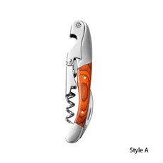 레드와인 맥주 오프너 나뭇결 스테인레스 스틸 다기능 해마 칼 가정용 주방 도구, style A, 1개