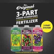 FloraMicro FloraBloom FloraGro 플로라 3종 액상비료 관엽식물 플로라시리즈 3종 액비 오리지널 946ml 총3병 3개