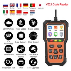 전문 기계 진단 코드 리더 도구 V521 v309 OBD2 스캐너 라이브 데이터 점검, 02 V521
