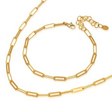 순금클립목걸이팔찌세트