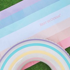 레스트인오션 85cm 레인보우튜브 어린이용 스윔링 성인 물놀이 수영장 감성튜브 국내생산, 레인보우85cm링튜브