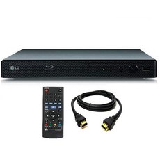 LG BPM25 Blu-ray Disc Player with Wired Streaming 유선 스트리밍 서비스가 포함된 LG BPM25 블루레이 디스크 플레이어 6피트 HDMI, BLACK