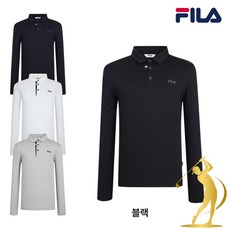 (신상) FILA 휠라 골프 남성 카라 긴팔티 크레오라 원단 폴로 부드럽고 신축성 좋은 필드 의류