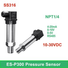 NPT1/4 압력 트랜스미터-1 ~ 1000bar 압력 변환기 SS316 암모니아 가스 10-30VDC, 10) 0-1bar - 4-20mA, 1개
