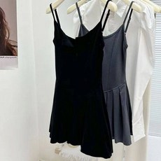 데이트룩 패션 스타일 유니크한 여성 플리츠 뷔스티에 원피스 우아한