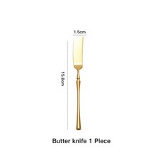 미러 골드 칼 붙이 스푼 포크 나이프 식기 젓가락 세척기 안전, 6. mirror butter knife, 1개
