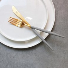 [큐티폴] 고아 라이트그레이골드 디너 나이프, 상세 설명 참조, 1개