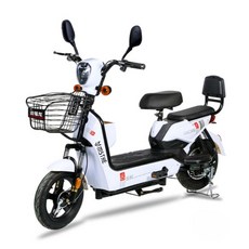  MSTHE 전동 스쿠터 전기 자전거 자토바이 성인용 출퇴근 강아지 고양이 배달용 팻바이크, 화이트100km) 