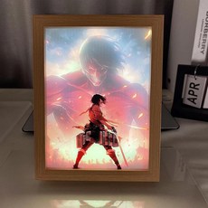 진격의 거인 무드등 레전드 선물 추천 에렌 리바이 미카사, USB 미디엄 사이즈, 미카사 진격의 거인