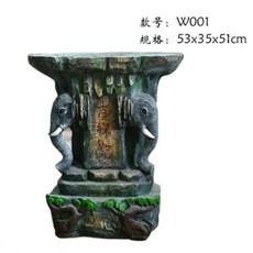 장식모형 흐르는 물 분수 가산 장식 받침대 고조 진열대 코끼리 모조 나무, WW01