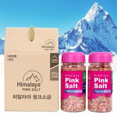 W5DD808P 핑크소금 선물세트 천일암염 히말라야 x 2개입 400g 답례품 소금, PD 1