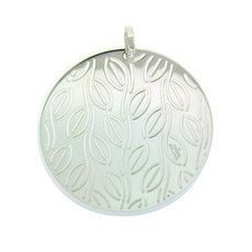768212 Enigma By Bulgari large round pendant in sterling 실버