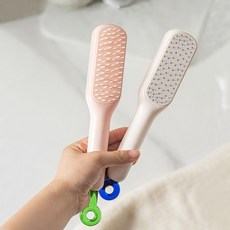 리빙블러썸 휴대용 엉킴 방지 머리 빗 원터치 청소 헤어 브러쉬