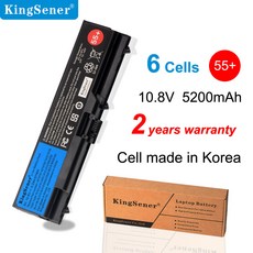 5200mAh 레노버 ThinkPad T410 T510 T420 E40 E50 L410 L420 L510 L512 L520 SL410 SL510 W510, T410-57WH, 1개