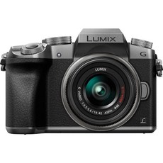 파나소닉 루믹스 G7KS 4K 미러리스 카메라 1600만 화소 디지털 1442mm 렌즈 키트 DMCG7KS 1649827, 3)14-42mm & 45-150mm - 블랙
