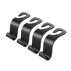 1/2/4Pcs 유니버설 자동 좌석 머리 받침 걸이 스토리지 주최자 인테리어 액세서리, 4pcs black
