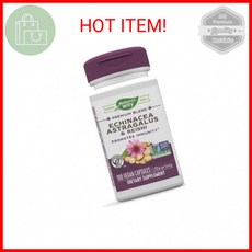 Nature's Way Echinacea Astragalus & Reishi Immune Support* 100 Capsules 723610, 1개, 100정