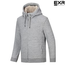EXR 공용 보아 후리스 후드 집업 그레이