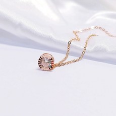 미니골드 김천점 커팅 폴인 팬던트 2푼모줄 체인 14K 목걸이