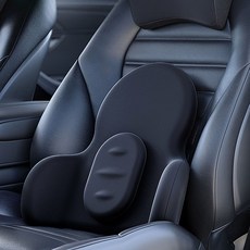 란닝비아 차량용 허리보호쿠션 메모리큐브 등받이쿠션 가능조절 허리베게