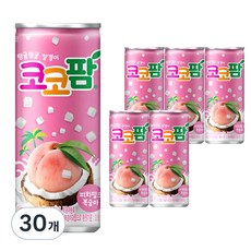 코코팜 피치핑크 복숭아, 240ml, 30개