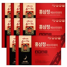 순수식품 6년근 홍삼정 홍삼 스틱 8박스(240포)+쇼핑백 면역력, 10g, 240개입