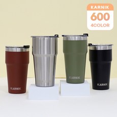 카르닉 이중진공 스테인리스 보온보냉 텀블러, 리추얼(블랙), 600ml, 1개