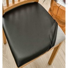 QUICK 가죽의자커버 의자리폼 좌판천갈이, 01가죽커버-블랙