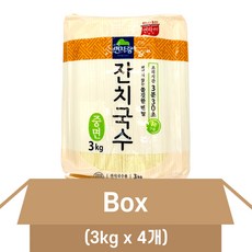 잔치국수 중면 ( 면사랑 3kg ) X 4개 [업소용], 잔치국수 중면(면사랑 3K)X4, 잔치국수 중면(면사랑 3K)X4