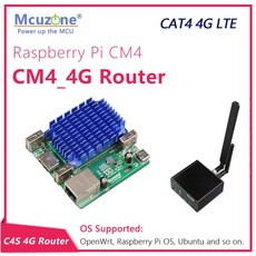C4S 4G 라우터 Gebaseerd Op 라즈베리 파이 CM4 모듈 Openwrt Zachte 우분투 와이파이 원격 제어, [04] 4G heat case 와이파이 원격 제어, 1개