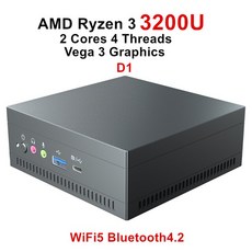 미니PC 미니컴퓨터 TOPTON-NUC AMD 게이밍 미니 PC 라이젠 7 4800U 5600U 베가 그래픽 윈도우즈 11 2 x DDR4 NVMe SSD 데스크탑 컴퓨터 프로 3, [01] No Ram No Storage, [01] 미국, [02] Ryzen 3 3200U